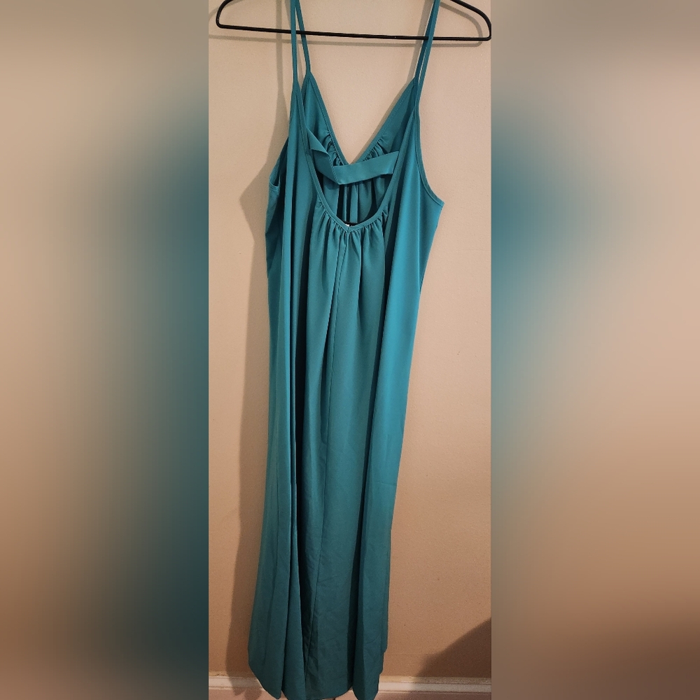 The Vanity Room Teal Maxi Dress